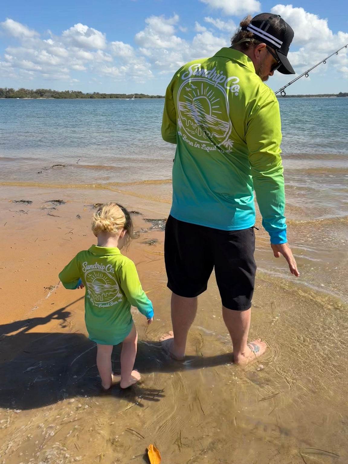 Baby UPF 50+ Fishing Rompers - Little Lagoon