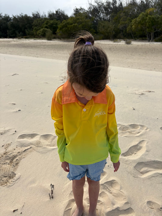 Kids' UPF 50+ Fishing Shirts - Citrus Pop