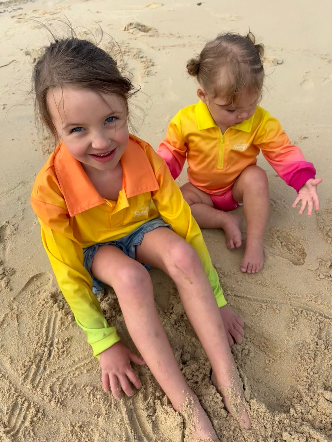 Kids' UPF 50+ Fishing Shirts - Citrus Pop
