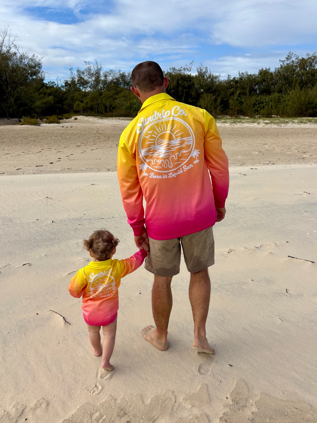 Men's UPF 50+ Fishing Shirt - Sunrise Sorbet