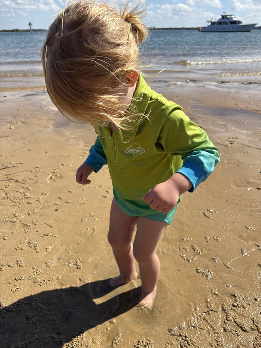 Baby UPF 50+ Fishing Rompers - Little Lagoon