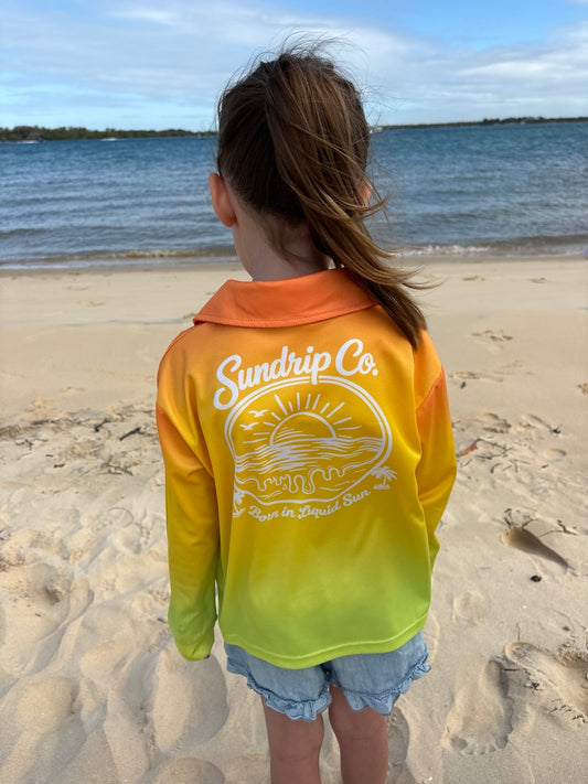 Kids' UPF 50+ Fishing Shirts - Citrus Pop