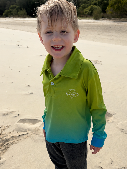 Kids' UPF 50+ Fishing Shirts - Lagoon Splash