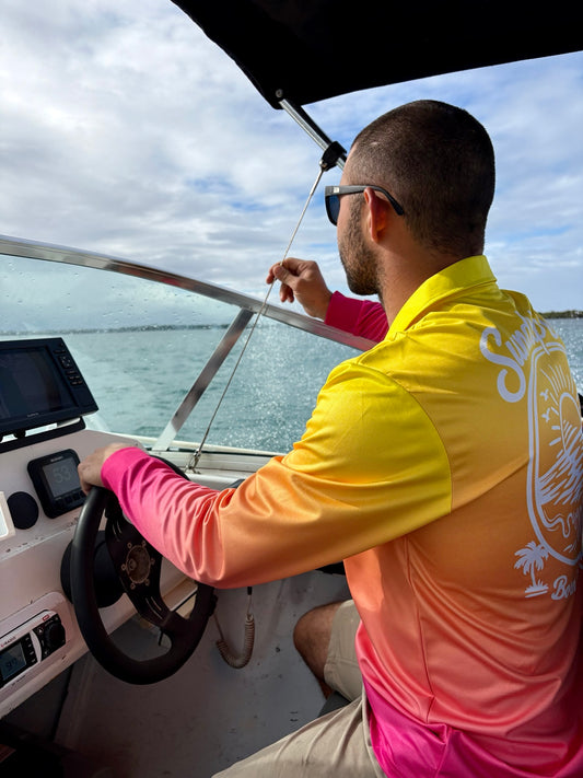 Men's UPF 50+ Fishing Shirt - Sunrise Sorbet
