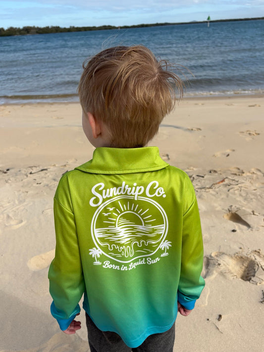 Kids' UPF 50+ Fishing Shirts - Lagoon Splash