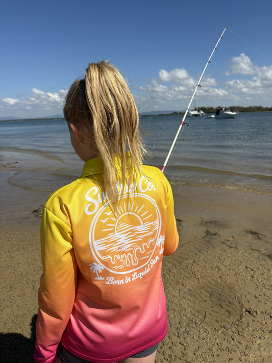 Kids' UPF 50+ Fishing Shirts - Sunrise Scoop